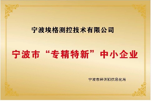 匠心筑梦，誉满甬城 | 埃格测控获评宁波市 2025 年度 “专精特新” 中小企业